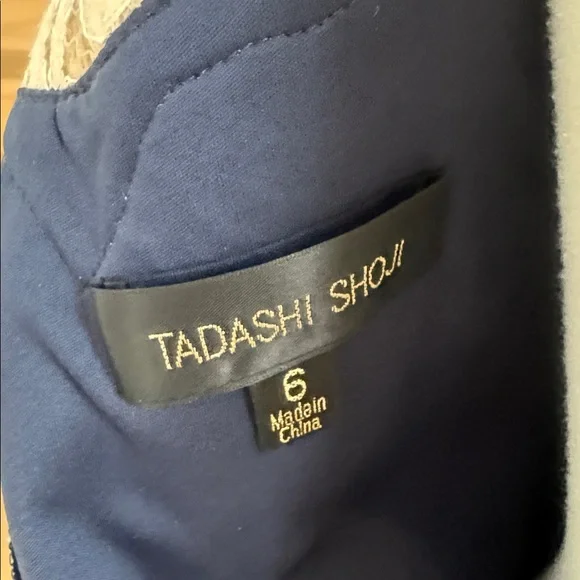 Tadashi Shoji Illusion Lace ¾ Sleeve A-Line Dress – Size 6 - Picture 6 of 8